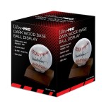 Ultra Pro Wood Base Baseball Holder (Dark Wood) Ball Display Wooden Stand